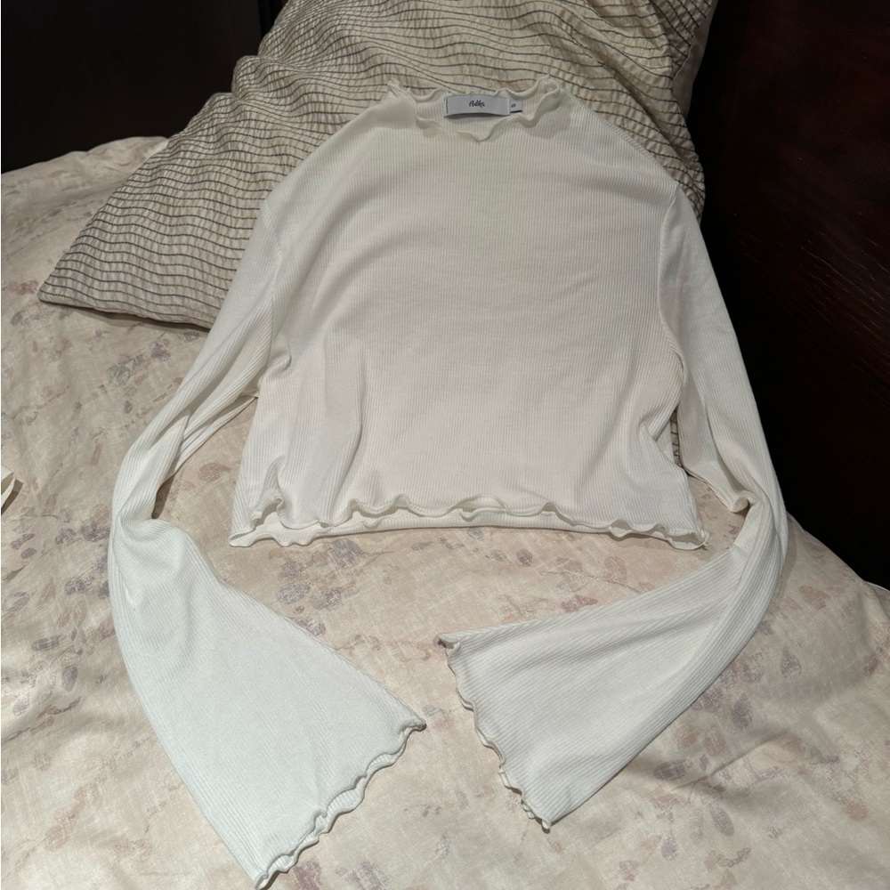 Adika White Ribbed Top
